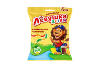 Мармелад жевательный Левушка детям мармеладные червячки 70 гр.